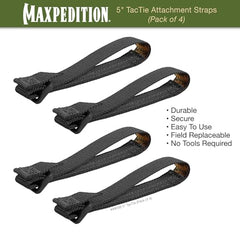 TacTie attachment with secure interlock for MOLLE gear