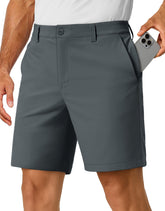 TACVASEN golf shorts stretch fabric enables unrestricted swing and comfort.