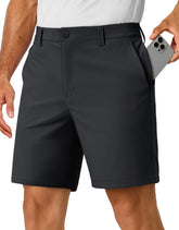 TACVASEN men's golf shorts front view with 4-way stretch for unrestricted swing comfort.