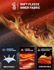 TACVASEN men's snow pants waterproof fabric keeps you dry during snowy outings.