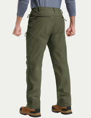 TACVASEN softshell waterproof pants with coating protecting against rain and snow during outdoor adventures