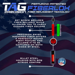 TAG Precision TAC sight set for Novak compatibility with robust steel durability
