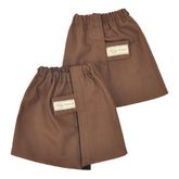Tag Safari canvas gaiters front view with Velcro for easy on/off and ankle protection.
