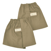 Tag Safari gaiters canvas khaki front view shields debris during hikes