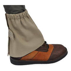 Tag Safari gaiters canvas khaki in-use hiking protection against stones