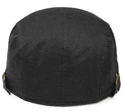Close-up of rivet detailing on black cap