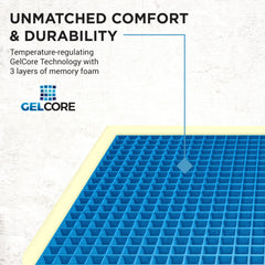 Tail Mate GelCore cushion side profile emphasizing 3-inch thickness