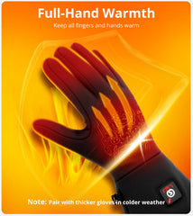 Taileluo heated glove liner battery pack with 2200mAh powers long warmth.
