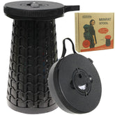TAIWANBED collapsible stool folded compact for easy carrying and quick setup.