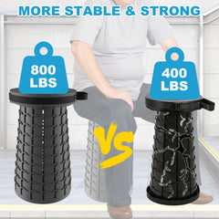 TAIWANBED portable stool folds flat for compact storage and travel.