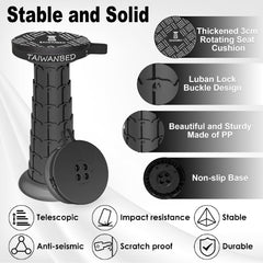 TAIWANBED Taller 52cm stool ultra portable and lightweight for travel