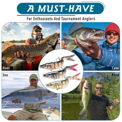 Lifelike swimbait attracting bass and trout underwater