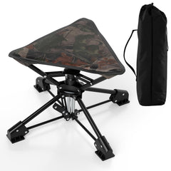 Tangkula 360° swivel folding stool camouflage offers versatile outdoor seating.