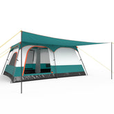Tangkula 8-10 person camping tent porch for family gatherings and gear