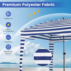 Tangkula Beach Cabana vented top promotes airflow for comfortable shelter.