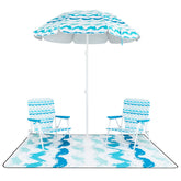 Tangkula beach umbrella tilt blue for adjustable shade on sunny days