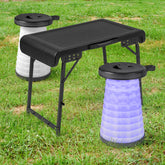 Tangkula folding camping table compact for easy transport and storage.