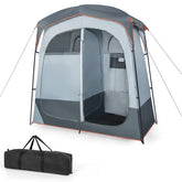 Tangkula double room shower tent exterior shows privacy on outdoor trips