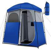 Tangkula double-room shower tent setup showing separate spaces for privacy.