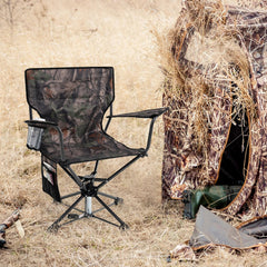 Tangkula chair showing cup holder and storage pocket for essentials
