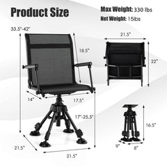 Tangkula folding portable hunting chair ready for blinds, camping, or fishing.