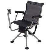 Tangkula hunting chair with adjustable gun rest for precise aiming and comfort.