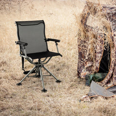 Tangkula hunting chair shows silent technology to reduce disturbance.