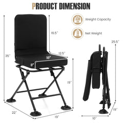 Tangkula hunting chair features a sturdy steel frame for stability on varied terrain.