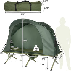 Tangkula large entry door for easy access to the tent.