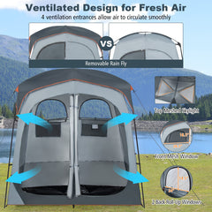 Tangkula removable rain fly provides extra ventilation when needed