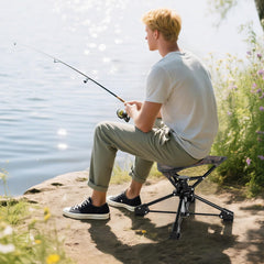Tangkula sturdy metal frame with wide feet prevents sinking on soft ground.