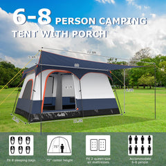 Tangkula tent with two roll-up mesh windows improves airflow and ventilation.