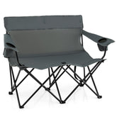 Tangkula two-person camping chair with cupholders for easy drink access