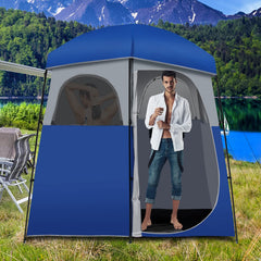 Tangkula two-room privacy shower tent with a central connecting door.