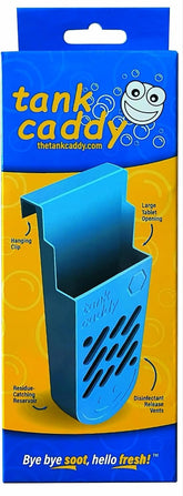 The Tank Caddy mounted on the back wall traps sludge and protects tank components.