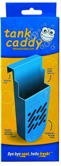 The Tank Caddy mounted on the back wall traps sludge and protects tank components.