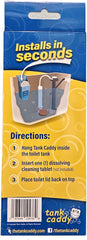 The Tank Caddy fits standard toilet tanks for easy installation and compatibility.