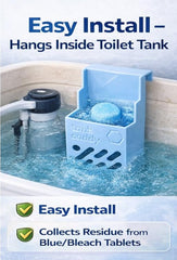 The Tank Caddy vent-release system distributes disinfectant while keeping byproducts contained.