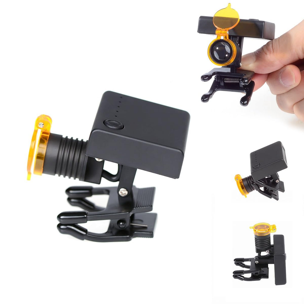 Tankredrug 3W LED headlamp clip-on for hands-free precision lighting.