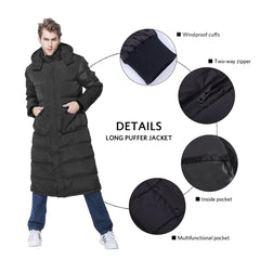 Tapasimme men's winter warm puffer coat side pocket detail showcases secure storage on the go.