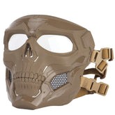 Tarnnetz Skull Full Face Mask front view for enhanced protection during action