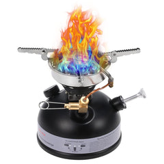 Taruor portable camping stove with wind baffles for stable cooking in gusts.
