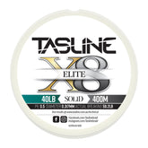 Tasline Elite Pure Spectra 8x braided close-up shows smooth, low-diameter construction for easier casting.