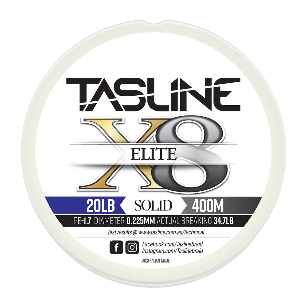 Tasline Elite Pure Spectra braided line spool shows premium construction for high-strength casting