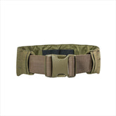 Tasmanian Tiger Warrior Belt LC olive small front view shows low-profile tactical setup