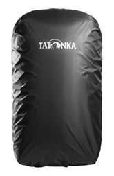 Tatonka lightweight rain cover for 40-55 L backpacks in black protecting gear from rain.