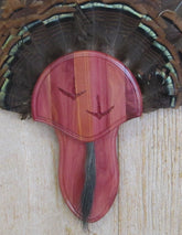 Taxidermists Woodshop Cedar Carved Turkey Mounting Kit front view—easy display setup.