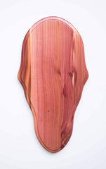 Taxidermists Woodshop Cedar face plate for European deer mount, enhances display with natural finish