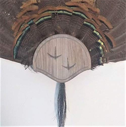Taxidermists Woodshop Weathered Wood Carved Track Turkey Mounting Kit with carved tracks offers authentic display and quick mounting.