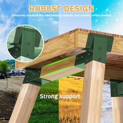 TAYORY green powder-coated brackets close-up showing protective finish.